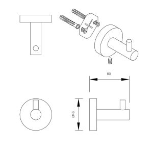 Dolphin Single Robe Hook | Dolphin UK+